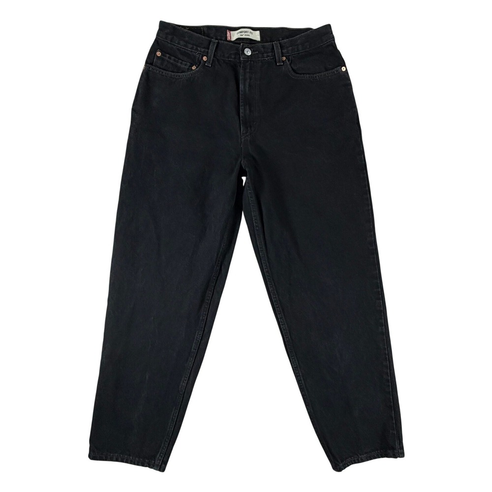 Vintage Levis 560 Comfort Fit Black Jeans Mens 34x30 Relaxed Tapered Denim Y2K
